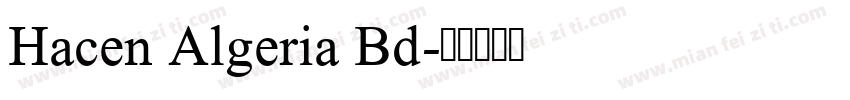 Hacen Algeria Bd字体转换